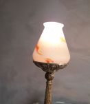 lampe pied bronze art nouveau , art deco  32xsocle 15cm  le 