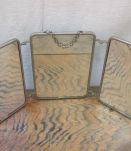 Ancien miroir de barbier triptyque - Années 50