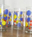 Lot de 4 verres vintage années 60/70