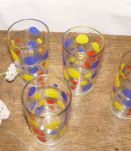 Lot de 4 verres vintage années 60/70