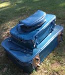 1 valise (grande)  vintage avec sacoche de toilette