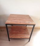 Table coin de canapé style industriel