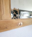 Porte manteaux en chêne miroir biseauté
