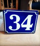 Plaque émaillée numéro de rue 