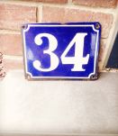 Plaque émaillée numéro de rue 