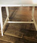 table basse rotin  blanc vintage années 50