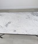 Table basse marbre fer forgé années 60
