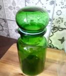 Pots apothicaire ou bocal vert et transparent 