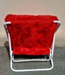 Fauteuil pliable années 70 fausse fourrure