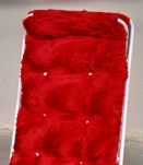 Fauteuil pliable années 70 fausse fourrure