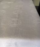 Nappe lin blanche et 6 serviettes lin monogrammées 1,92m x1,