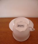 Service à café signé Ph. Deshoulières en porcelaine fine