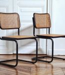 6 chaises style Breuer noires