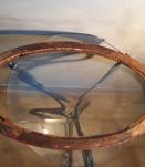  monture encadrement ovale    pour miroir  ou cadre or et bo