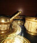 Lot mortier et pilon en bronze