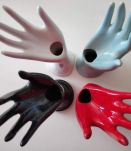 soliflore en céramique noir