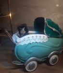 Landeau de poupée vintage 1940 a 50       ; h70x80x45 jouet 