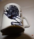 Grand mug décoré signe zodiacal lion