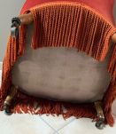 Fauteuil crapaud en velours rose