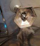 petite lampe de chevet art deco   en regule patiné or 