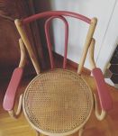 Fauteuil Baumann bois et cannage