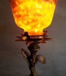 2 grosse tulipes    pate de verre   art deco