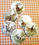 set de 6 dessous de verre en céramique vintage