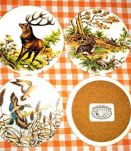 set de 6 dessous de verre en céramique vintage