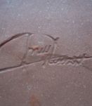 Vase en gré signé Poterie régionale en Bretagne (le Ponant  