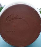 Vase en gré signé Poterie régionale en Bretagne (le Ponant  