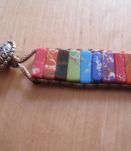 Bracelet mixte pierre  de couleurs naturelle sur cordon fin 