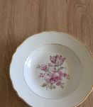 Assiettes creuses anciennes à fleurs