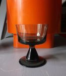 6 coupes en verre fumé - Années 70