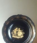 Assiette en porcelaine, dorée à l'or