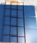 Étagère string 60x5 8x16 cm. Style tomado trois plateaux boi