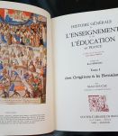 4 anciens livres Histoire générale de l'enseignement TBE