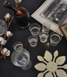 Lots de 12 verres lignes dorées