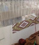 Tapis kilim fait main en soie couleur blanc crème