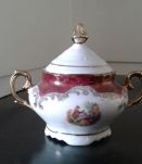 Service a moka en porcelaine italienne. Cafetière,  sucrier,