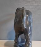 pendule éléphant en céramique grise