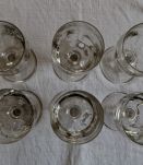 Lot 6 verres anciens  soufflés main 