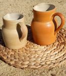 2 pots à lait signés Digoin France, artisanal