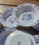 6 assiettes creuses Arcopal, modèle Aster pour Antar