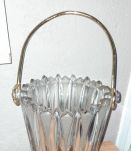 Seau à glaçon, verre et doré - style art deco
