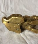 statuette lapin en laiton vintage