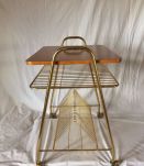 table desserte porte-vinyles et platine vintage