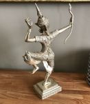 Bronze à patine argentée représentant le Prince Rama