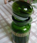 Pot  bocal verre vert Vintage 60'S