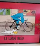 affiche Tintin encadrée édition Hergé Moulinsart / 010