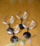 4 verres à Martini Luminarc à pied noir